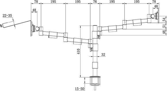 Actual product image Multibrackets Monitorhalter Office 15"- 30", schwarz, Metall (Table, 30")