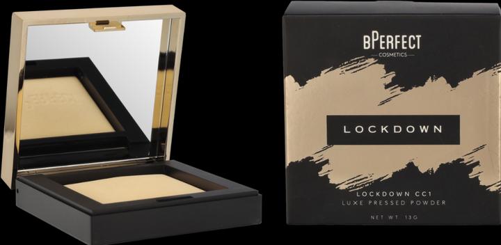 Actual product image BPerfect Cosmetics BPerfect Lockdown Luxe Compact Powder - Color: CC1, Weight: 115 g (CC1)