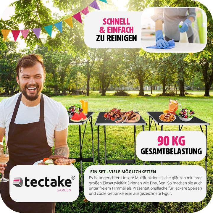 Produktbild tectake Tapeziertische (300 x 60 cm)