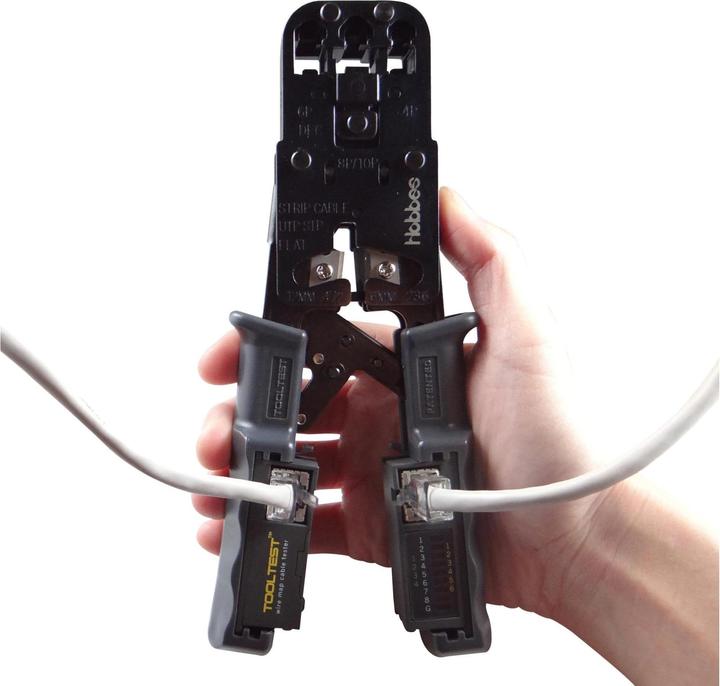 Actual product image Hobbes Crimping pliers with offline cable tester