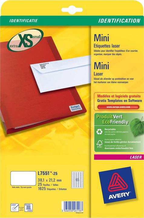 Produktbild Avery Transparente Adressetiketten
