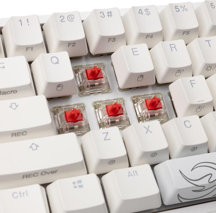 Image du produit Ducky One 2 Pro Mini White Edition Clavier de jeu, RGB LED - Cherry Red (US) (ING. Int., Filaire)