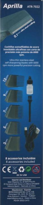 Immagine prodotto Aprilla Tagliacapelli a batteria 6000 rpm