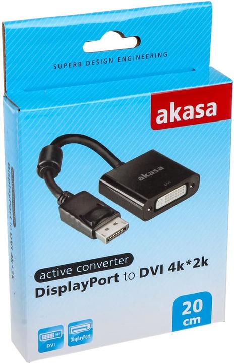 Produktbild Akasa DisplayPort Adapter (aktiv) auf DVI (DVI, 20 cm)