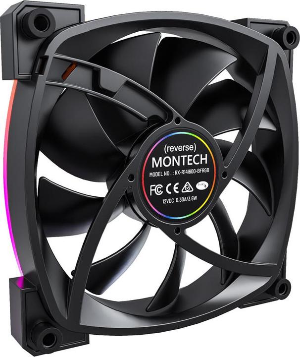 Actual product image Montech RX140 PWM - black (140 mm, 1 x)