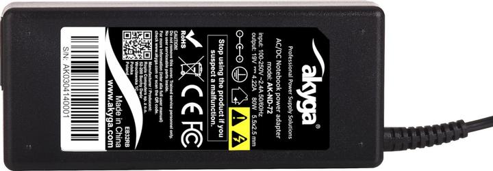 Produktbild Akyga Netzteil 19V / 4.22A 80W 5.5 x 2.5 mm (80 W)
