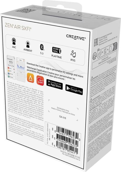 Actual product image Creative Zen Air SXFI (ANC, 39 h, Wireless)