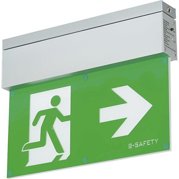 Actual product image kaiserkraft Escape sign luminaire, L-LUX STANDARD, ceiling mounting.
