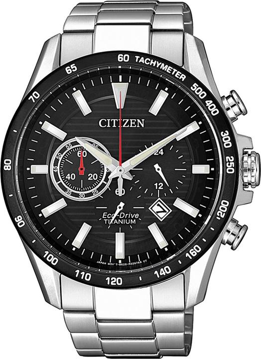 Actual product image Citizen CA4444-82E Horloge - Titanium - Zilverkleurig - 42 mm (Chronograph, 43 mm)
