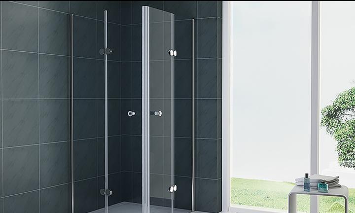 Actual product image Jet-Line Folding shower 100x100x200cm clear glass (95 cm, 95 cm, 200 cm)