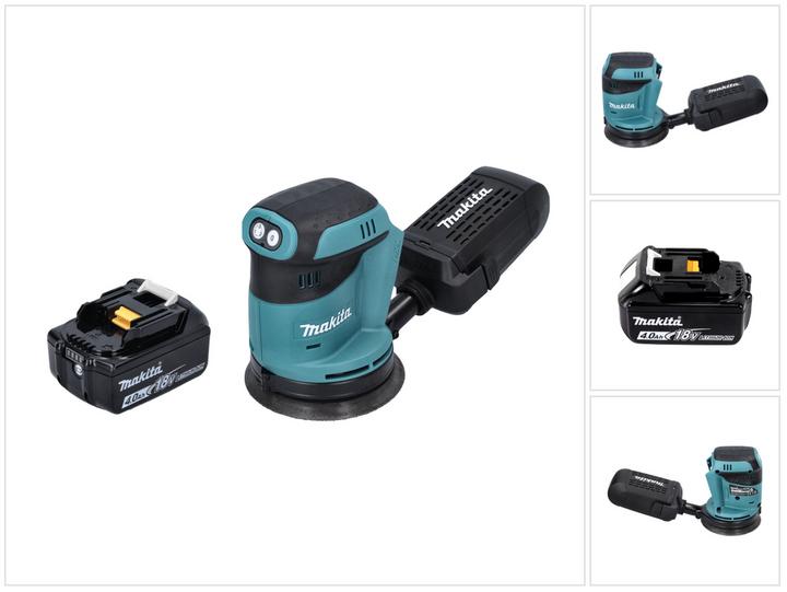 Produktbild Makita DBO 180 M1 18 V Li - Ion Akku Exzenterschleifer + 1x Akku 4,0Ah - ohne Ladegerät (Exzenterschleifer)