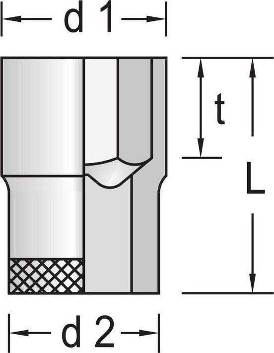 Produktbild Gedore 19 36 Steckschlüsseleinsatz 1/2", 6-kant, 36 mm (36 mm)