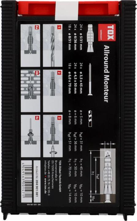 Produktbild Tox Standard-Sortiment Monteur Allround (132 Stk.)