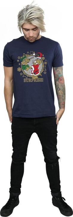 Actual product image Tom & Jerry Mens Christmas Surprise T-Shirt (XXL)