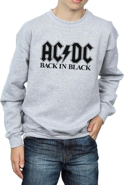 Produktbild AC/DC Back in Black Logo Sweatshirt Jungen (152, 158)