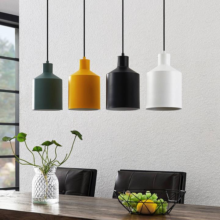 Actual product image Lindby Tirane pendant light Black/White/Green/Yellow (E27)
