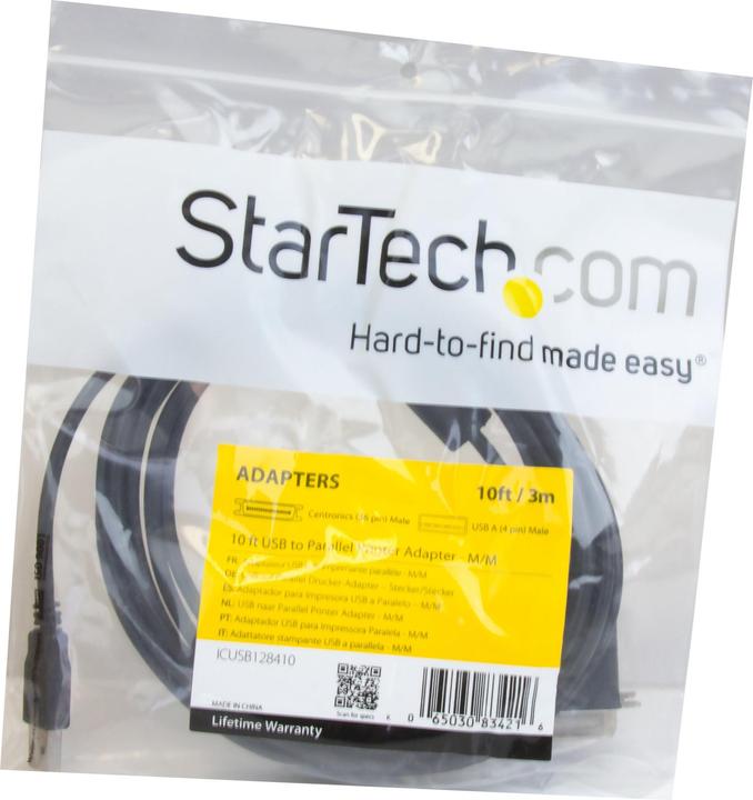 Immagine prodotto StarTech Cavo Stampante Da USB A Parallelo (3 m, Parallelo (stampante))
