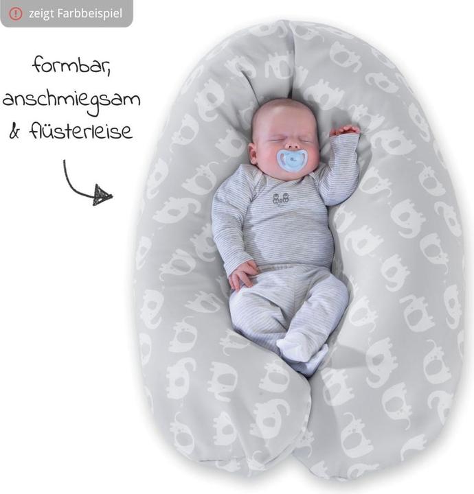 Actual product image Theraline Nursing pillow "The Comfort" with micro pearl filling incl. cover 180 cm (34 cm)