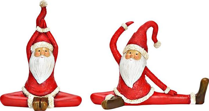 G. Wurm Yoga Nikolaus aus Poly rot 2-fach, (B/H/T) 15x18x9cm 21x15x7cm