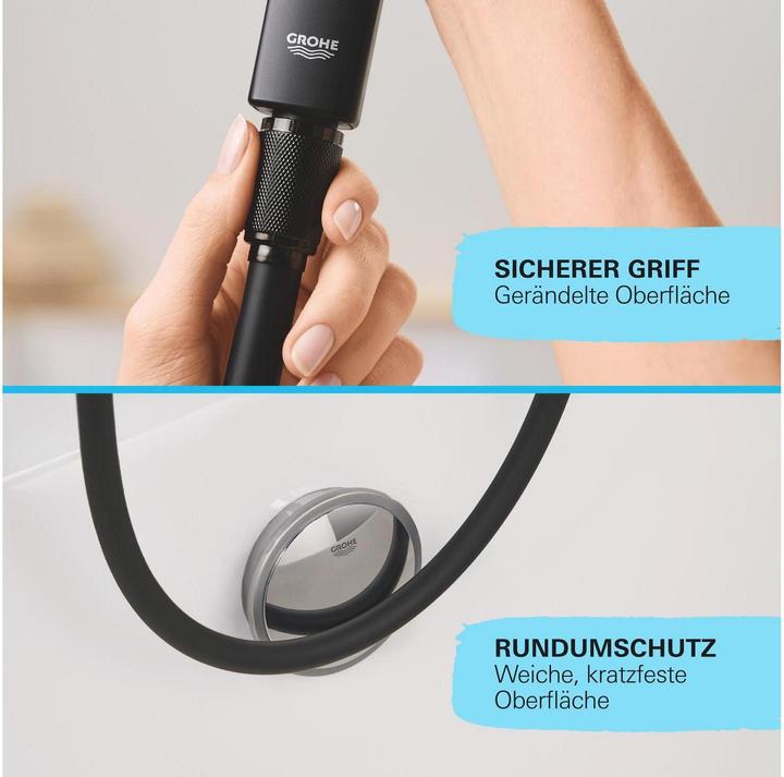 Produktbild Grohe Vitalio Flex QuickFix Brauseschlauch, 1750mm, universal, mattschwarz (175 cm)