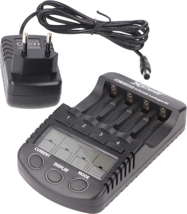 Immagine prodotto XCell Caricatore rapido BC-X1000 LCD digitale (2 pz., AA, AAA, Caricabatterie senza batteria)
