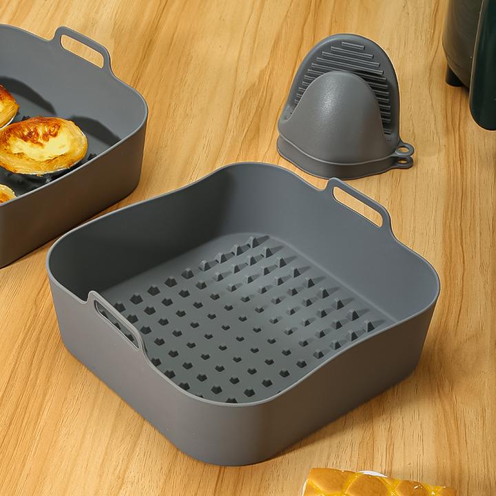 Immagine prodotto Scandinavian Collection Stampi in silicone per friggitrice, quadrati Ø22cm