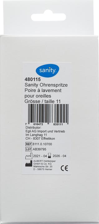 Produktbild Sanity Ohrspritze Gr11