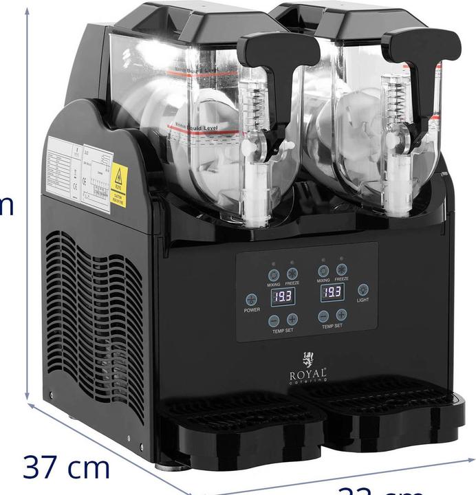 Produktbild Royal Catering Slush-Maschine Slushy Maker Slush-Eismaschine Slush Ice Maschine 2 x 3 l 380 W (EU-Stecker)