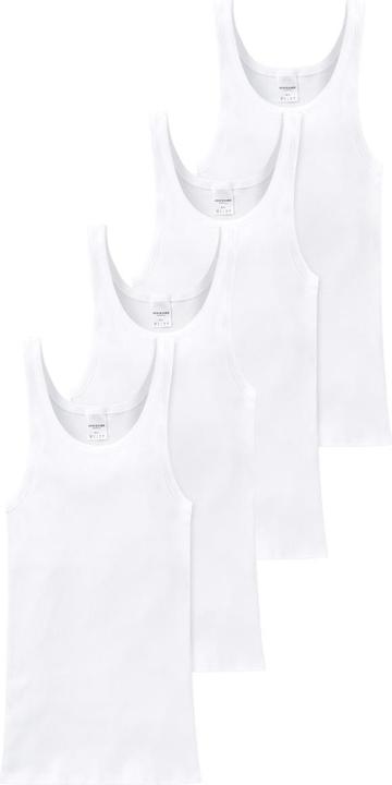 Schiesser 4er Pack Cotton Essentials Doppelripp Unterhemd