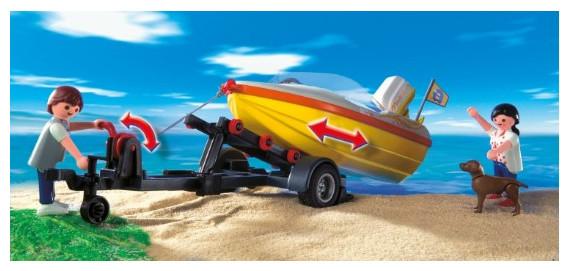 Produktbild Playmobil Familyvan mit Bootsanhänger (4144, Playmobil Family Fun)