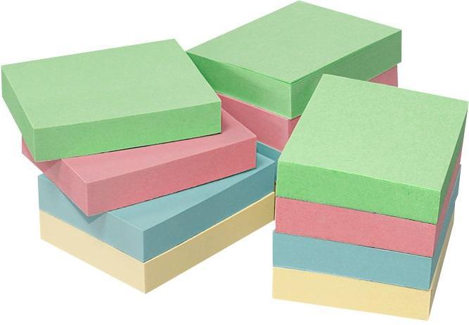 Produktbild Recycling Haftnotizen Standard 5653-88BOX farbsortiert 12 Blöcke (40 x 50 mm)