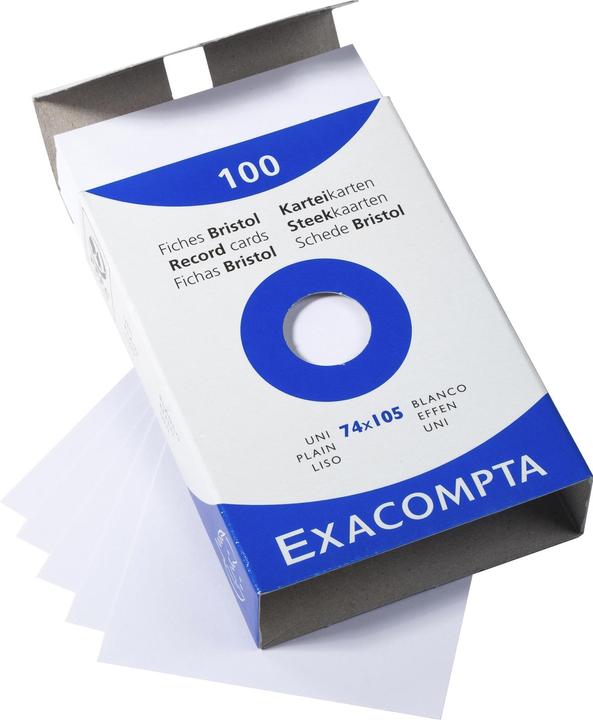 Immagine prodotto Exacompta Schede A7, vuote (A7, 205 g/m², 100 x)