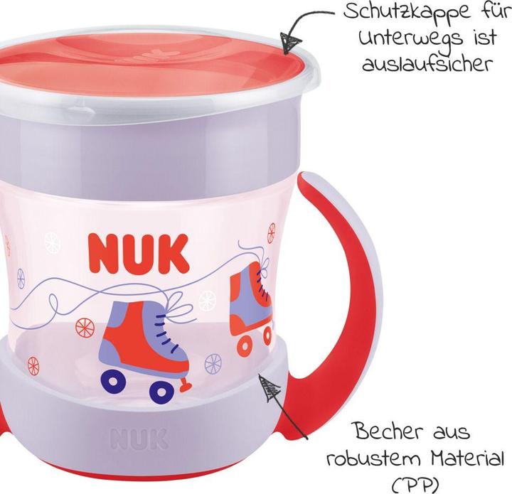 Immagine prodotto NUK Mini Magic Cup, 160ml, bordo unico per bere, disco in silicone sigillante, da 6 mesi, rosso