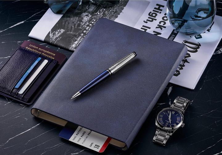 Immagine prodotto Waterman Biros Expert DeLuxe Blue C.C. (M-blu) (Blu, Metallico, 1 x)