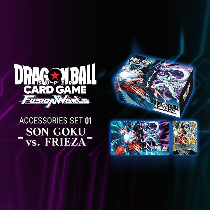 Actual product image Dragon Ball Fusion Wrold Accessories Set 01 - Son Goku vs Frieza EN (English, Booster display)