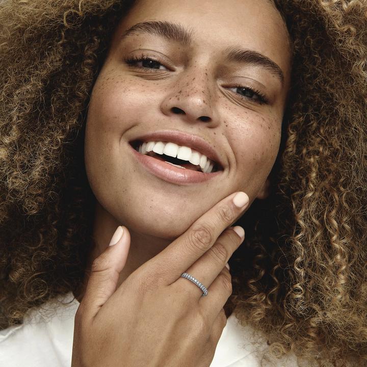 Image du produit Pandora Timeless Bague pavée simple rangée (58, Argent 925)
