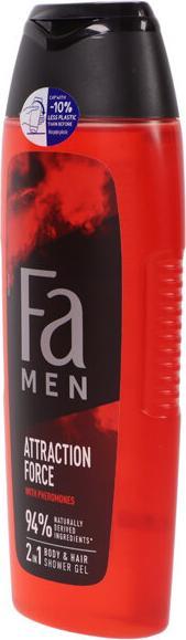 Produktbild Fa FA Men Attraction Force Shower Gel żel pod prysznic do mycia ciała i włosów dla mężczyzn Pheromone 4 (400 ml)