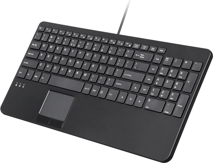 Actual product image Perixx PERIBOARD-534 H EN, wired USB keyboard - with touchpad and 2x hubs (DE, Cable)