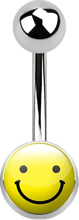 Immagine prodotto Star Piercing Banana argento con logo smiley (Acciaio chirurgico 316L, senza ottone)