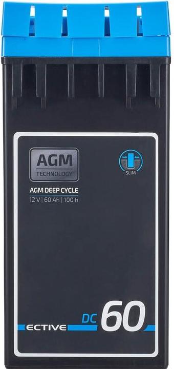 Produktbild Ective AGM Batterie 60Ah 12V Deep Cycle Slim Front Terminal Versorgungs Akku Versorgungsbatterie (12 V, 60 Ah)