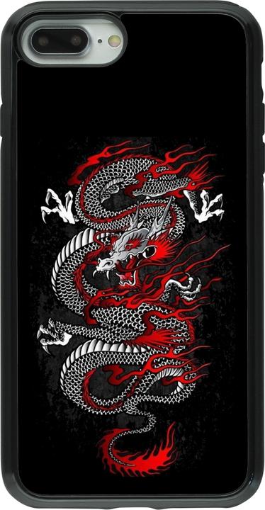 Actual product image PhoneLook Coque Hybrid Armor noir Japanese style Dragon Tattoo Red Black (Apple iPhone 7 Plus)