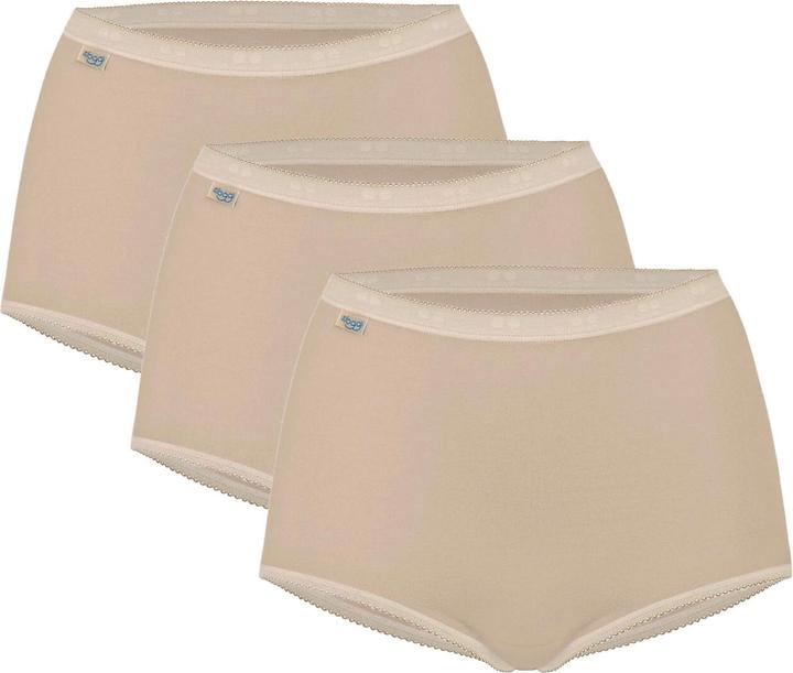 Produktbild Sloggi Damen Basic+ Maxi Slip Schlüpfer natürlich weich | 3 Stück (44, 3er Pack)