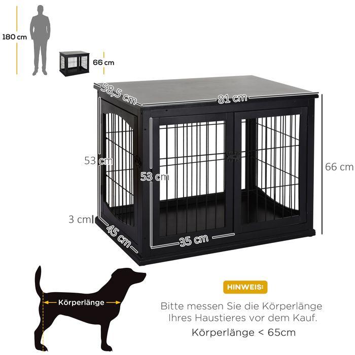 Image du produit Swisshandel24 Niche pour chien Maison pour chien Boîte de transport avec surface de table Cage pour petits (Chien, Réflecteurs, Pliable)