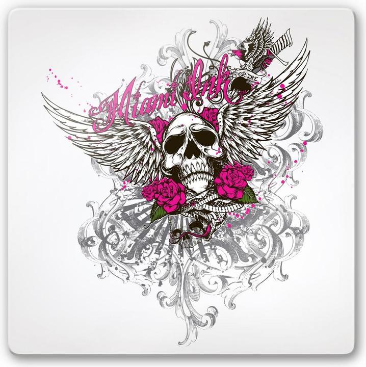 Image du produit Miami Ink Crâne avec roses (20 x 20 cm)