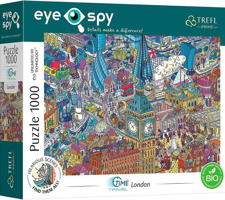 Trefl Puzzle 1000 Teile UFT EYE-SPY Zeitreise London England (1000 Teile)
