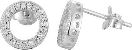 Beneto Silver earrings with crystals AGUP917