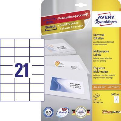 Actual product image Avery Universal labels