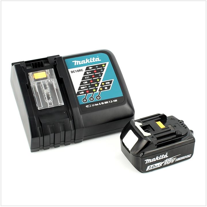 Actual product image Makita DDF 451 RF1J cordless drill driver 18V 80Nm + 1x battery 3.0Ah + charger in Makpac (Rechargeable battery operated)