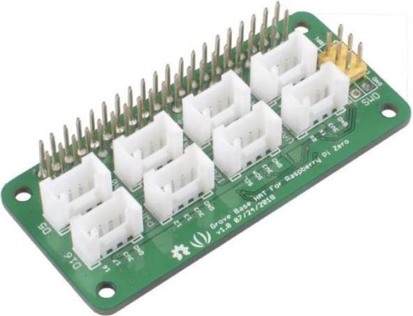 Image du produit Seeed Studio 103030276 - Grove Base HAT avec 8 connecteurs de module Grove pour Raspberry Pi Zero