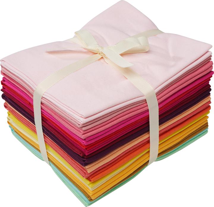 Produktbild Stafil XXL Stoffpaket Patchy Uni "Rosa-Rot-Orange-Gelb", 17 Zuschnitte à 45 x 55 cm